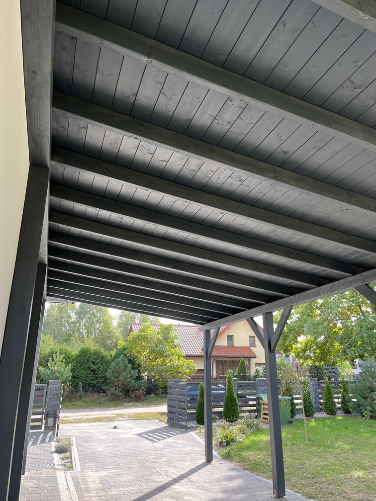 Wiata drewniana na samochód realizacja Kreator Tarasu (3)